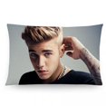 thumbnail image 1 of QIFEIHA Muisc Singer Star Justin Bieber Pillowcase Cushion Cover Two Sides Printing Size 20x30 inch, 1 of 2
