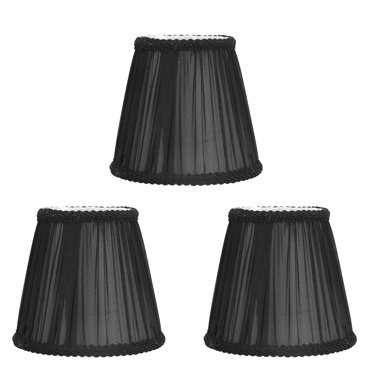 Fabric Lamp Cover, Modern Lampshade Clip-On  For Bedroom For Study Room For Hall For Hotel Black
