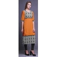 thumbnail image 3 of Bimba Kurtis Droits à Panneaux pour Femmes Robe Kurti Longue Haut Indien Imprimé, 3 of 5