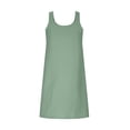 thumbnail image 4 of QIPOPIQ Robe Camis Sans Manches à Col Rond pour Femme Été Nouvelle Couleur Unie Ample et Confortable Robe Décontractée à Bretelles avec Bretelles Suspendues Robe à Col Rond Liquidation, 4 of 5