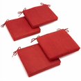 thumbnail image 2 of Blazing Needles Outdoor Micro Suede 19-Inch by 20-Inch by 3-1/2-Inch Zippered Cushions, Cardinal Red, Set of 4, 2 of 3