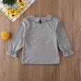 thumbnail image 5 of Baby Kid Girl Pullover Long Sleeve Blouse Cotton Top Ruffle T Shirt Tee Clothes, 5 of 5