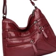 thumbnail image 3 of Women Shoulder Bag, Bags Handbag Purse Soft PU Leather Large Capacity Red, 3 of 6