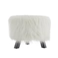thumbnail image 4 of Tabouret en Fausse Fourrure Blanche Jannel, 4 of 6