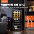 thumbnail image 2 of VEVOR Refroidisseur de Vin à 32 Bouteilles, Réfrigérateur Autonome à Double Zone avec Lumière DEL, 2 of 9