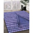 thumbnail image 3 of Ahgly Company Tapis d'Intérieur Rond Lavable en Machine Mimosa Violet Transitionnel, 5 Pieds Rond, 3 of 7
