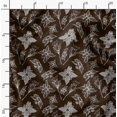 thumbnail image 2 of Soimoi Tissu en Poly Georgette Marron Imprimé Floral Trèfle 1 Yard 52 Pouces de Large, 2 of 6