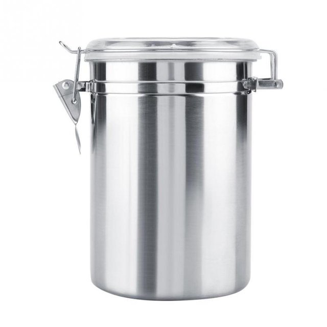 Coofit Food Storage Container Sealed Stainless Steel Airtight Canister for Tea Coffee