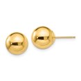 thumbnail image 1 of 14k Yellow Gold 9mm Ball Stud Earrings Button, 1 of 6