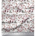 thumbnail image 1 of Soimoi Tissu Poly Georgette Attrape-Rêves & Butterfly Imprimés de Tissu au Mètre 52 Pouces de Large, 1 of 3