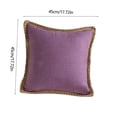 thumbnail image 3 of Fridja Purple Couch Pillow Covers 18x18 Inch, Soft Solid Color Retro Decorative Square Lightweight Practical Throw Pillow Covers Farmhouse for Sofa Living Room Bed, 3 of 6
