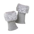 thumbnail image 4 of Women Autumn and Winter Short Turned Wool Warm Socks Boots Cover Knitting Wool Leg Protector, 4 of 4