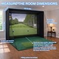 thumbnail image 2 of 14ft x 8ft Golf Simulator Enclosure with HD Impact Projection Screen & Aluminum Frame, Professional Golf Hitting Net System for Indoor Training, Compatible with Launch Monitors, 2 of 9
