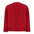 thumbnail image 3 of Pitauce Cardigan Court pour Femmes à Manches 3/4, Ouvert à l'Avant, Boléro Léger en Tricot, Shrug Cardigan, 3 of 5