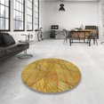 thumbnail image 4 of Ahgly Company Machine Washable Indoor Rectangle Transitional Golden Brown Yellow Area Rugs, 7' x 10', 4 of 7