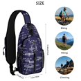 thumbnail image 3 of Educational Science Sling Backpack, Scientific Formula Crossbody Daypack for Classroom Learning and Lab Use, 3 of 5