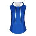 thumbnail image 4 of IROINID Camisoles d'Été pour Femmes, Chandail à Capuchon de Sport Ample à Encolure Ronde pour Femmes Bleu TTTG, 4 of 4
