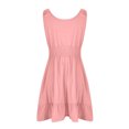 thumbnail image 5 of BEFOKA Robe pour Femme Grande Taille, Liquidation de Robes d'Été pour Femmes, Robe d'Été Unie Sans Manches à Col Rond Type Camisole Courte pour Femme, 5 of 5