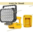 thumbnail image 1 of 4" Power Tool Parts For De*walt 20V Battery LED Work Lights Outdoor Lamp Hand Lantern Spotlight USB Charger, 1 of 10