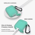 thumbnail image 4 of Étui Compatible pour AirPods, Étui en Silicone, Peau Protectrice pour Apple AirPods 1 2 (Lot de 4), 4 of 7