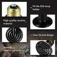 thumbnail image 2 of WJCA 100W Ceramic Heat Emitter 2-Pack, Multi-Power Option Heat Lamp Bulb with No Light Emitting for Constant Warmth, Suitable for Amphibians, Pets and Incubating Chickens, Black, Brooder Coop, Mini, 2 of 5