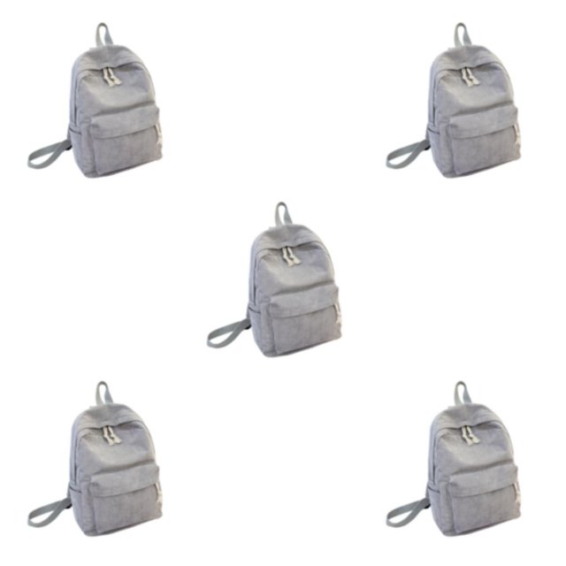Maytalsory Spacious Backpack For School And Travel Durable And Fashionable Sturdy LightGray 5Set