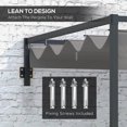 thumbnail image 4 of Outsunny Pergola Adossée 10 Pieds x 10 Pieds avec Auvent Rétractable pour Patio, Terrasse, 4 of 10