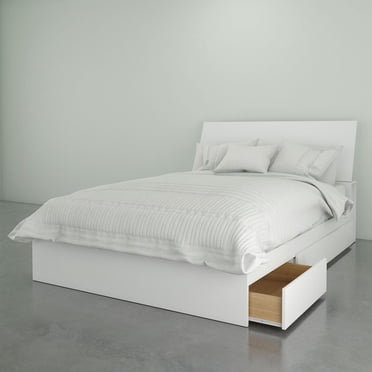 Ensemble de chambre à coucher double 2 pièces Nexera, Blanc