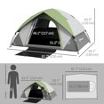 thumbnail image 3 of Outsunny 2 Man Camping Tent, 3000mm Waterproof Family Tent, Grey and Green, 3 of 10