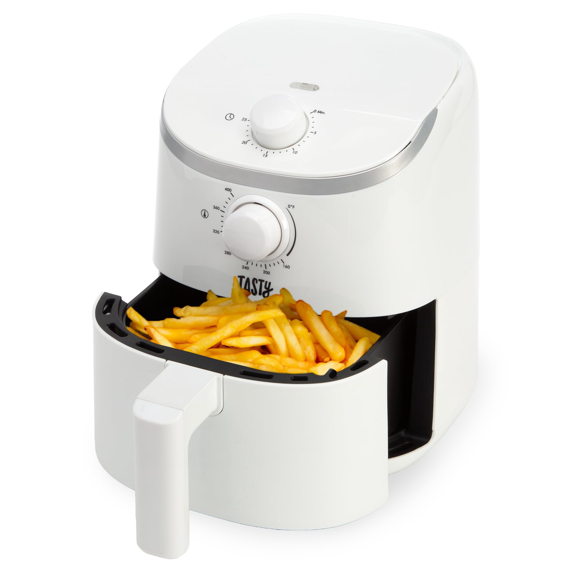 Tasty Personal Air Fryer, Healthier Meals in Minutes, Adjustable Temp Control up to 400&deg;F, Easy-to-Use Design, Nonstick Basket and Tray Made without PFAS, PFOA, PFOS &