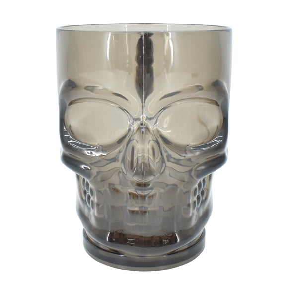 Halloween 19 oz Plastic Black Skull Beer Mug with Handle, Party Drinkware, by Way to Celebrate