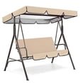 thumbnail image 3 of Outdoor Sunscreen Chair, Waterproof Garden Bench, Foldable Lightweight Design, Modern Rattan Style, for Patio Deck, Uv Protection, Durable Wicker Material, Compact Storage, for Relaxing,, 3 of 7