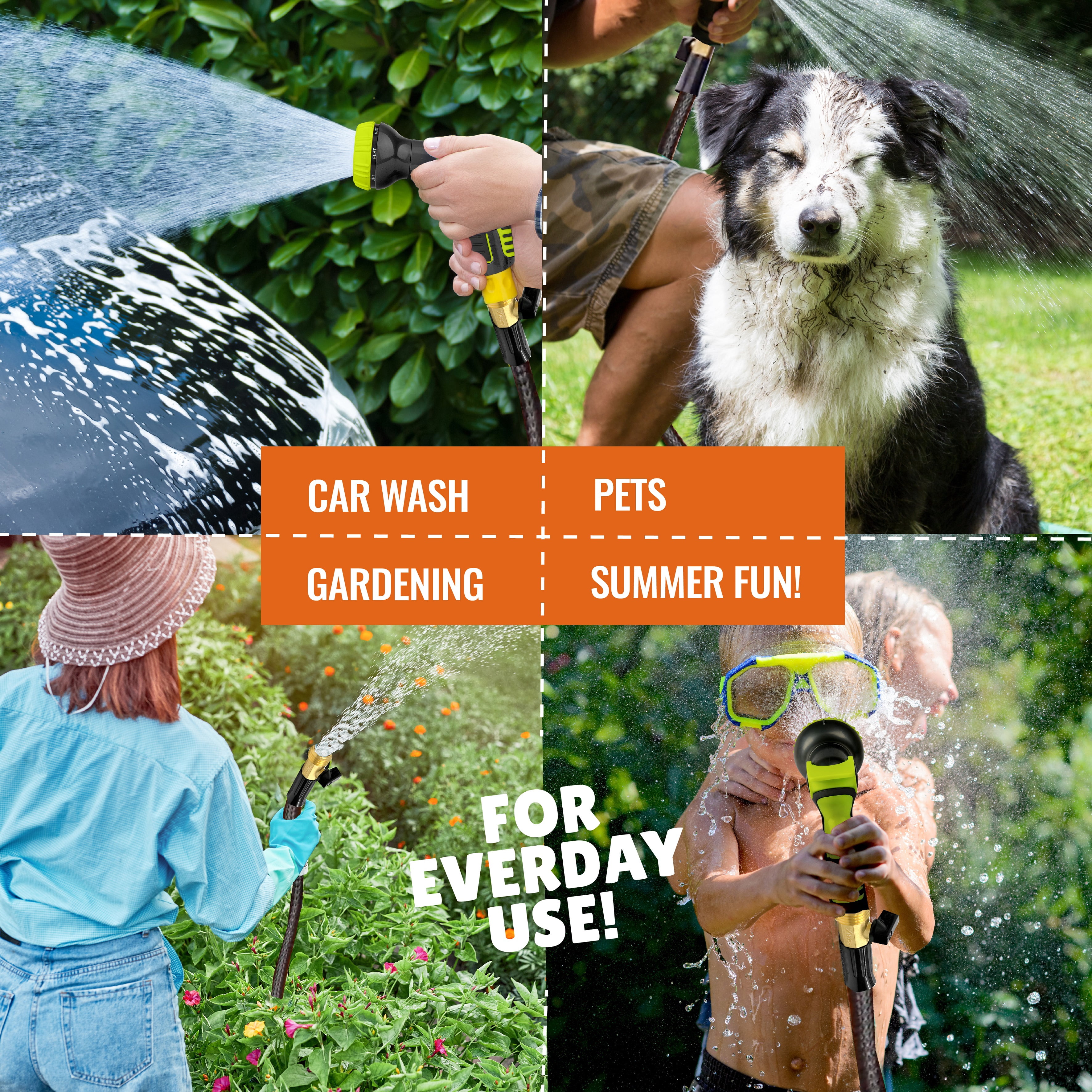 Big Boss Xhose Pro Ft 5/8" Lightweight Expanding Garden Hose with Brass Fittings Kink Resistant Durable Dac-5 Fiber