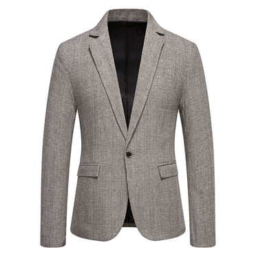 Styesk Vestes pour Hommes, Poches Décontractées, Blazer à Boutons, Col Rabattu, Manches Longues