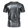 thumbnail image 4 of LUOGENLI T-shirts pour Homme pour Hommes Mode Masculine Tendance Fête Scène Brillant à Manches Courtes Col Rond T-Shirt pour Homme T-shirts pour Hommes T-shirts Graphiques Fête de la Saint-Patrick Gris m, 4 of 5