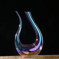 thumbnail image 2 of Abbracc Carafe Transparente Cadeau en Forme de U Aérateur Rouge pour Bureau Bar Maison Coloré, 2 of 8