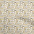 thumbnail image 1 of oneOone Cotton Jersey Yellow Fabric Text Craft Projects Decor Fabric Printed By The Yard 58 Inch Wide, 1 of 5