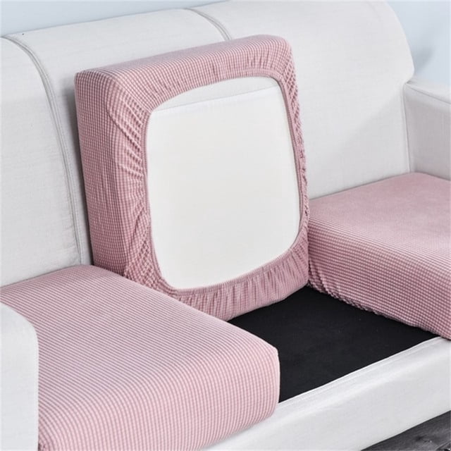 Mefallenssiah Cushion Sofa Seat Cover Tightly Wrapped Protection Plush Fiber Living Room