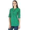thumbnail image 3 of Robe Haut Boho Unie Tenue Décontractée Tunique Vêtements pour Femmes Coton Robe d'Été, 3 of 4