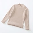 thumbnail image 2 of LOVZFMLL Girl's Sweater, Turtleneck Ribbed Pullover Solid Color, Casual Essential Stretchy Layering Top Fall Clothes Warm Winter Tops Kid Girls Clothes for 5 Years, 2 of 3