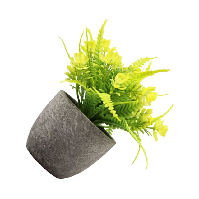 Decodeary Green Eco-friendly Artificial Money Tree In Pot Long-lasting Durability Realistic Appearance yellow rose 1Set