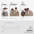 thumbnail image 4 of MAYTEX Pixel Ultra Soft Stretch Sofa Couch Furniture Cover Slipcover, Sand, 4 of 5