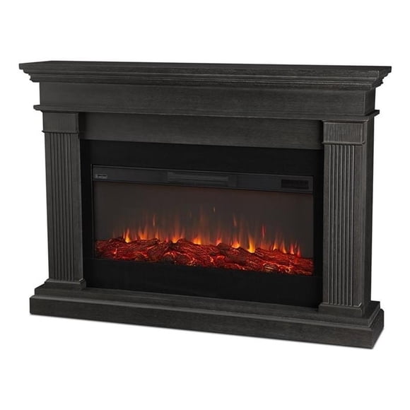 Real Flame Canada Beau Contemporary Solid Wood Electric Fireplace in Gray