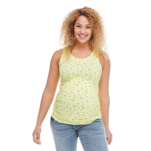 Paisley Sky Maternity Ruched Side Tank