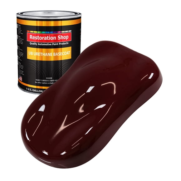 Restoration Shop - Peinture de Base à l'Uréthanne Rouge Carmin pour Auto - Couleur de Peinture Gallon Seulement - Revêtement de Finition Automobile, Voiture, Camion Professionnel à Fini Très Lustré