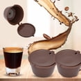 thumbnail image 4 of SNNROO Capsule de Café Dosette Réutilisable Rechargeable Capsule de Café Dosette Filtre Ensemble de Tasses avec Cuillère Brosse (2 Capsules de Café), 4 of 9