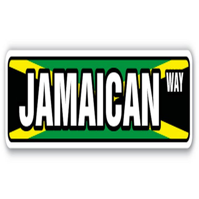 SignMission SS-730-JAMAICAN FLAG 7 x 30 Po Signe de Rue - Drapeau Jamaïcain - Jamaica Nation Nationale Fierté Pays