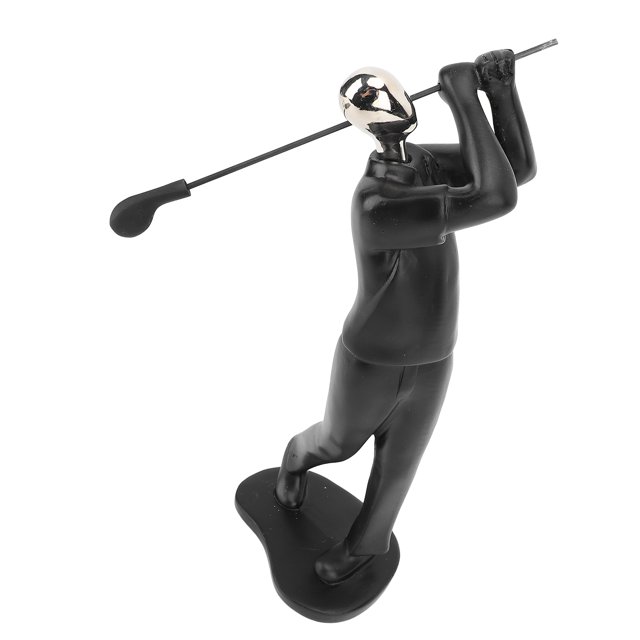 Resin Figure Statue, Decorative Abstract Musician Sports Men Figurines For Decor Black