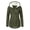 Army Green, variant on EGNMCR Womens Long Sleeve Jacket, Long Sleeve Hoodless Casual Outwear & Jackets Women's Warm Coat Jacket Outwear Fur' Lined Trench Winter Hooded Thick Overcoat Women Coat