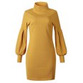 thumbnail image 4 of Fridja Robe Chandail à Col Roulé pour Femmes, Chandail à Manches Longues pour Dames, Mini Robes, 4 of 6